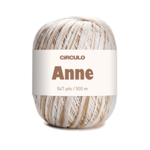 Tan and cream Anne Multi-color cotton yarn.