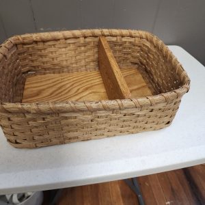 A example of a basket that is being in a basket class at Sunshine Weaving and Fiber Arts.